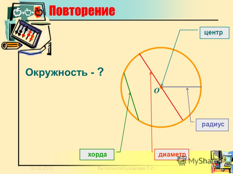 Центр радиус хорда окружности. Центр радиус диаметр. Окружность радиус диаметр хорда. Задания на тему окружность радиус и диаметр. Круг окружность повторение.