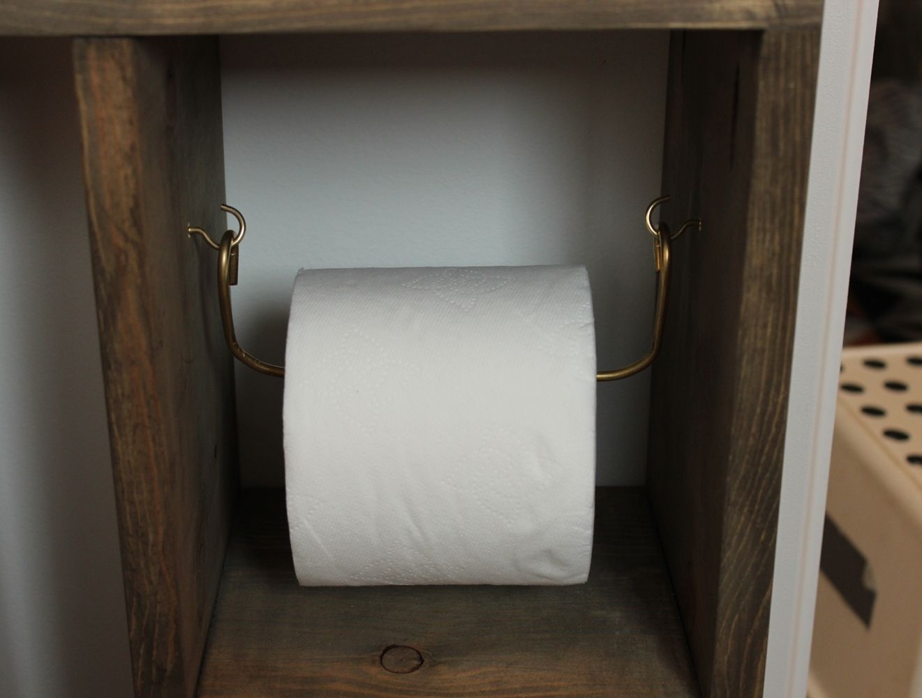 Brass toilet paper holder