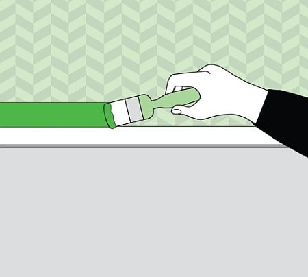 инструменты для покраски обоев покраска возле пола