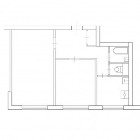 Схема двухкомнатной квартиры в панельном доме
