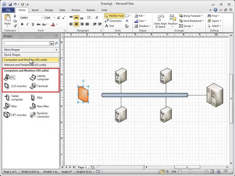 Как создать блок схему в visio