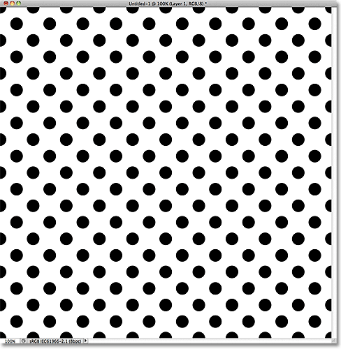 A pattern of repeating circles in Photoshop. 
