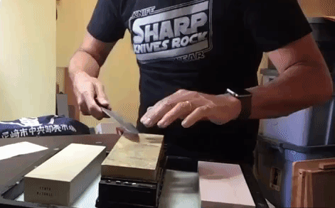 knife sharpening remove burr