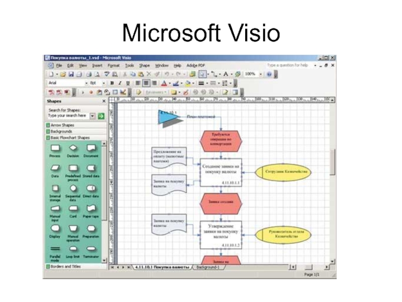 Как сделать в visio блок схему