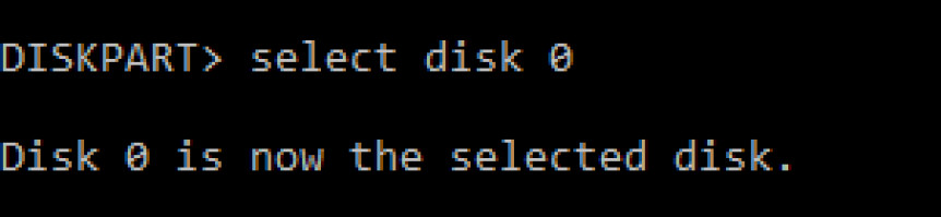 Diskpart- select the disk to select the needed one.