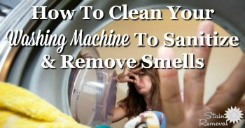 Tips for cleaning your washing machine
